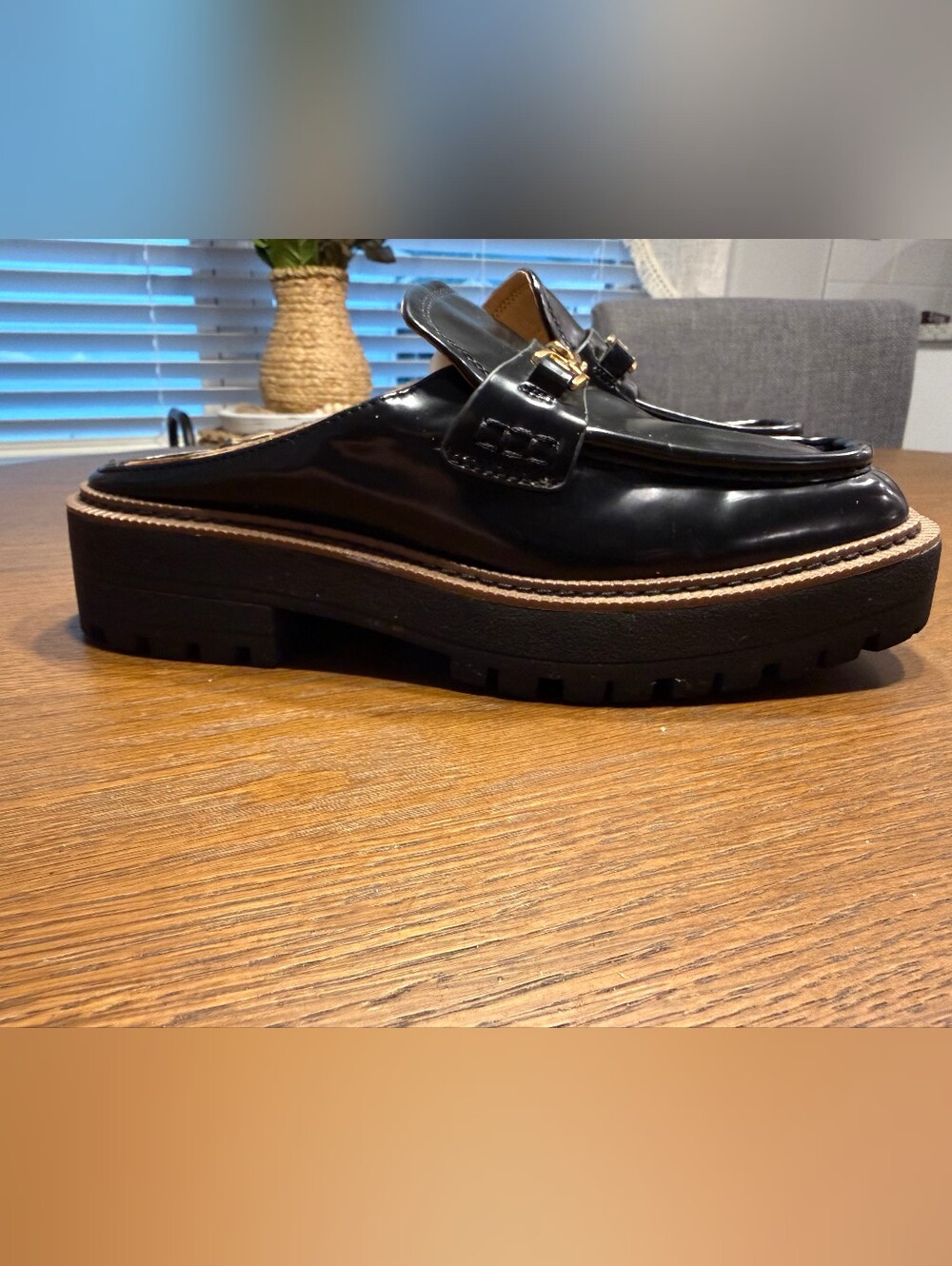Sam Edelman Black Patent Leather Loafer Size 7.5